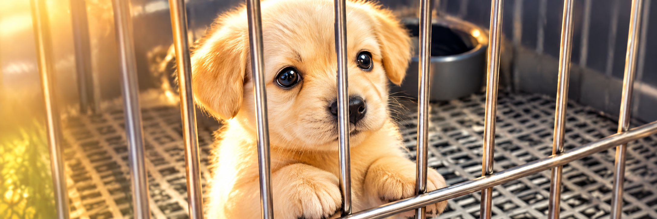Jail Dog behind bars